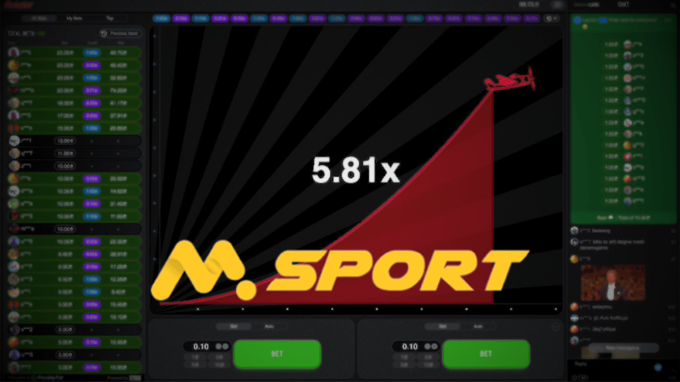 msport aviator site and logo