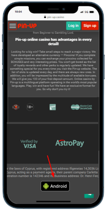 how to download pin up android app